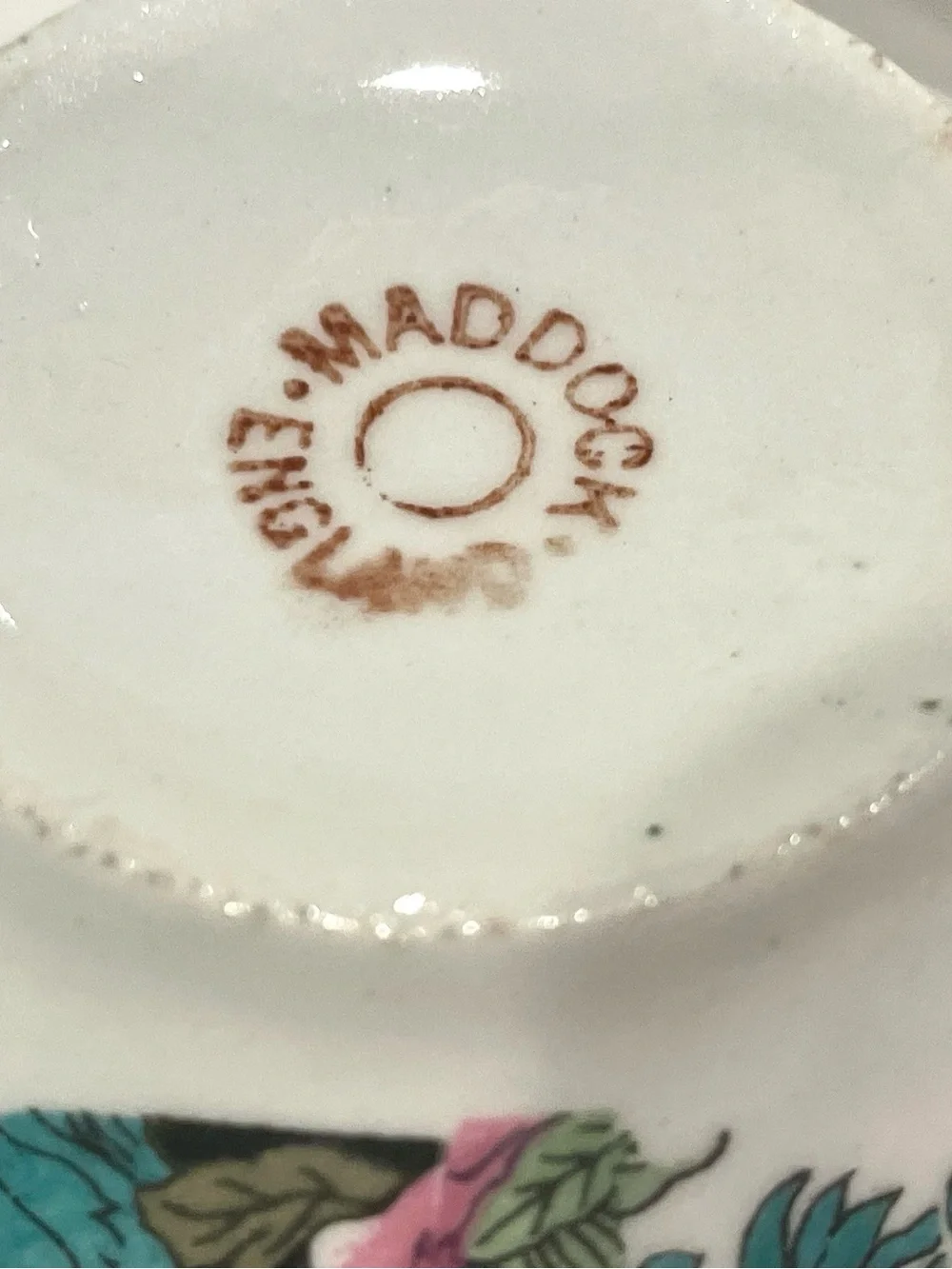 John Maddock & Sons “Indian Tree” Fine China Place Setting | Plate, Cup & Saucer
